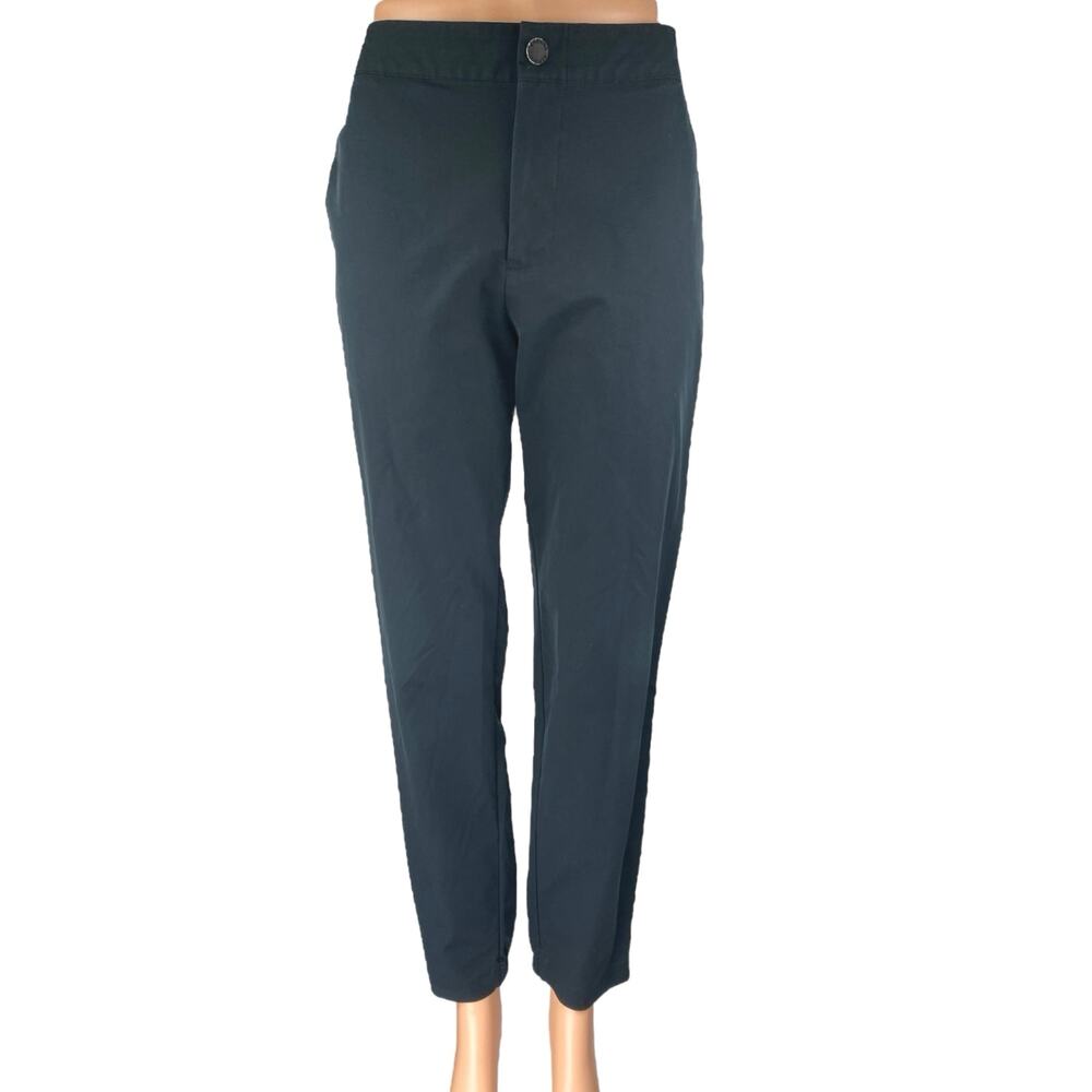 Banana Republic Women's Black High Waisted Straight Leg Trousers Pants Size 32